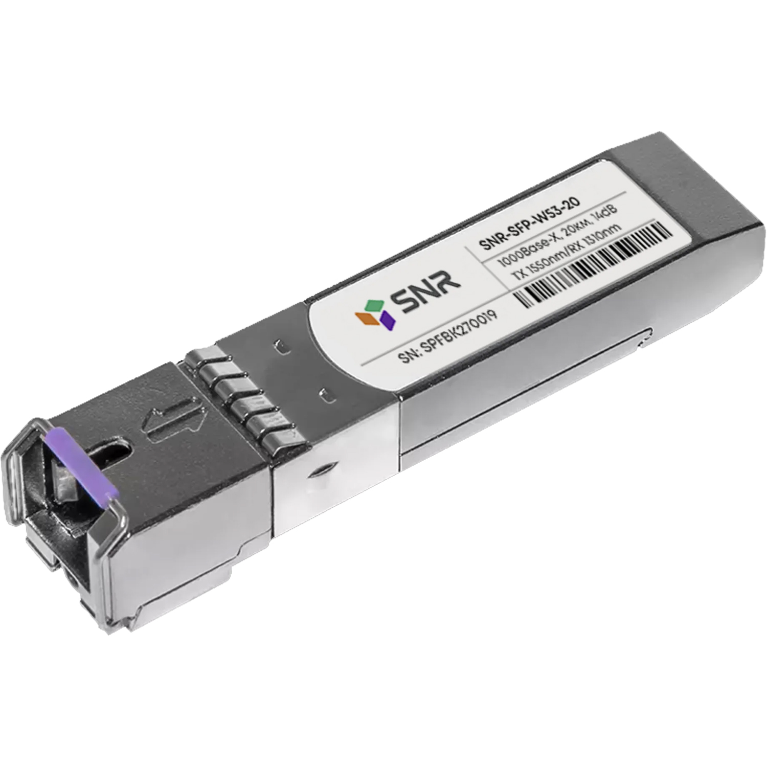 SNR-SFP-W53-20 SNR Модуль SFP WDM, дальность до 20км (14dB), 1550нм