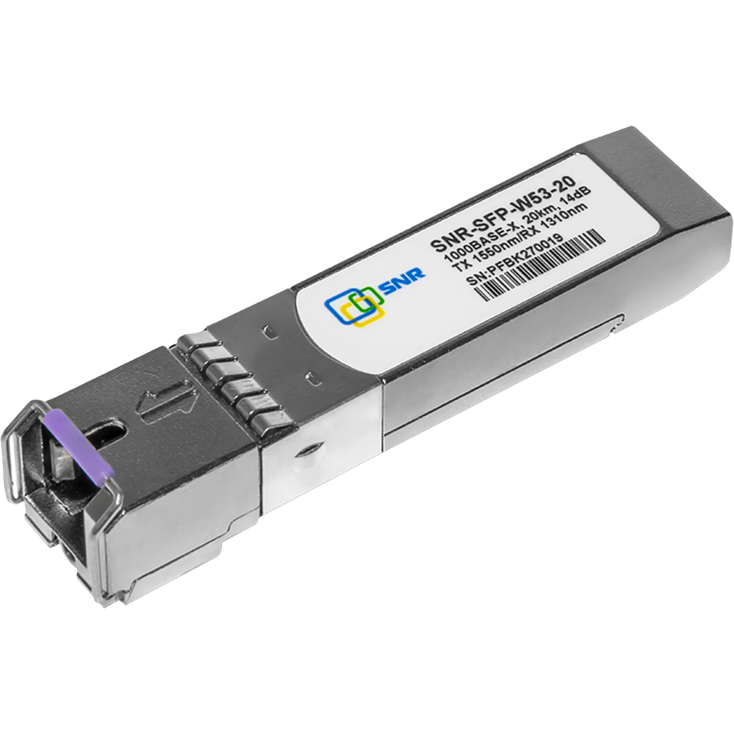SNR-SFP-W53-20 SNR Модуль SFP WDM, дальность до 20км (14dB), 1550нм