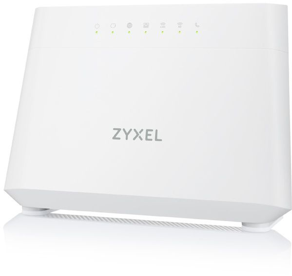ZYXEL DX3301-T0-EU01V1F Wi-Fi роутер VDSL2/ADSL2+, 2xWAN (GE RJ-45 и RJ-11), Annex A, profile 35b, 802.11a/b/g/n/ac/ax (600+1200 Мбит/с), EasyMesh, 4xLAN GE, 2xFXS, 1xUSB2.0