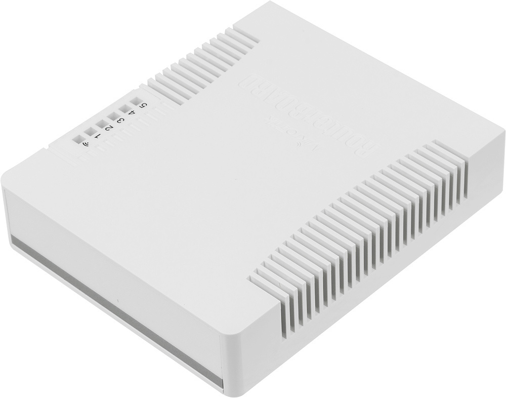 MikroTik RB951Ui-2HnD Беспроводной маршрутизатор  600Mhz CPU, 128MB RAM, 5xLAN, built-in 2.4Ghz 802b/g/n