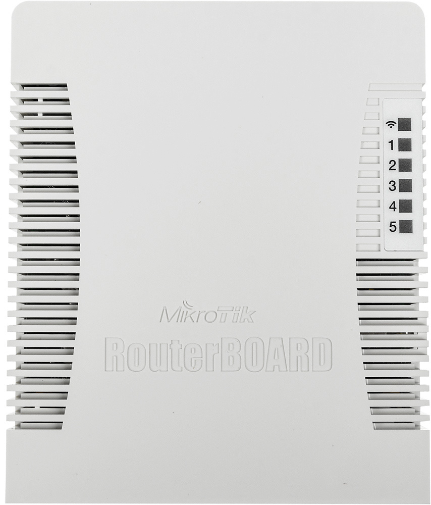 MikroTik RB951Ui-2HnD Беспроводной маршрутизатор  600Mhz CPU, 128MB RAM, 5xLAN, built-in 2.4Ghz 802b/g/n