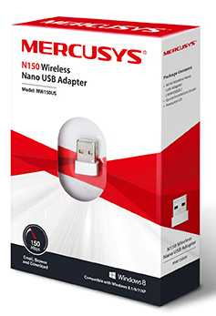 Mercusys MW150US N150 Nano Wi-Fi USB-адаптер