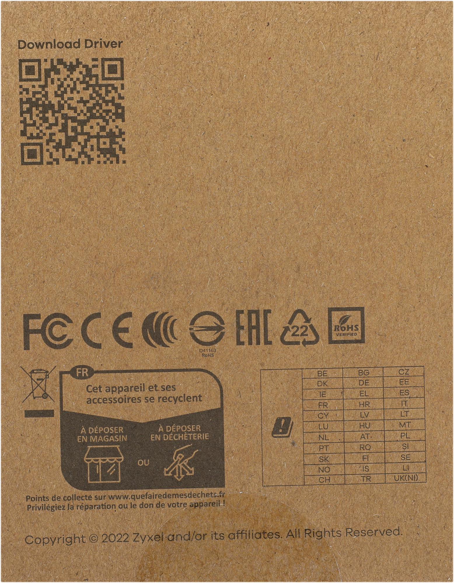 ZYXEL NWD7605-EU0101F Двухдиапазонный Wi-Fi USB-адаптер AX1800, 802.11a/b/g/n/ac/ax (600+1200 Мбит/с), USB3.0