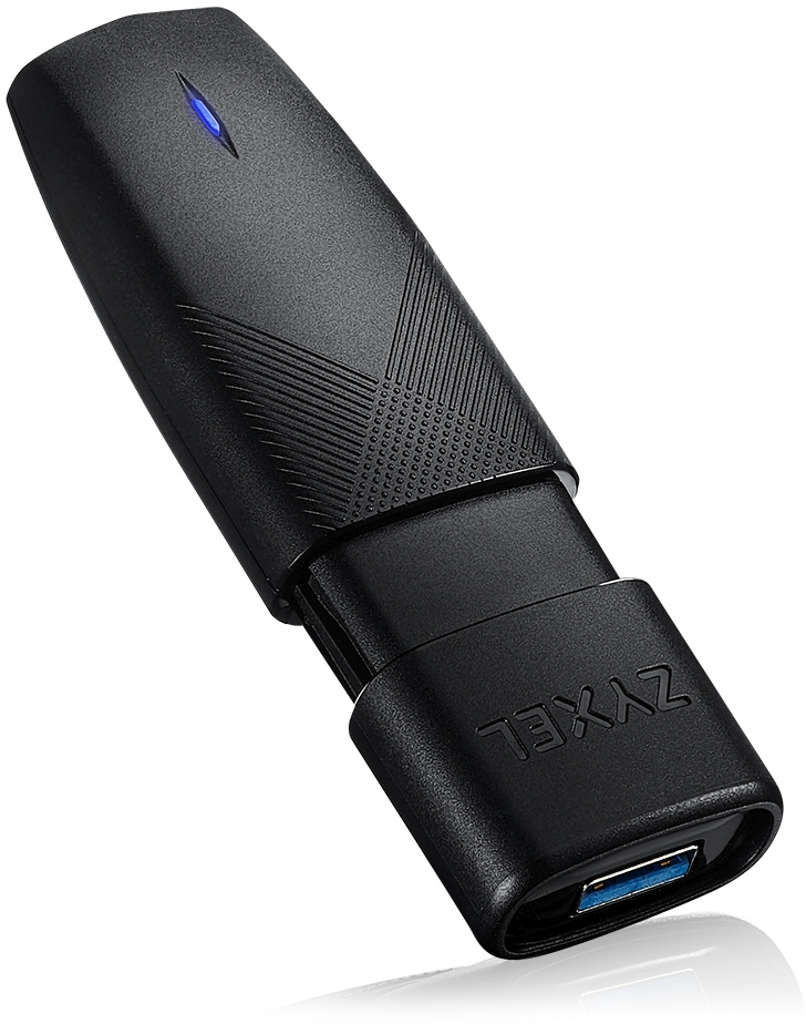 ZYXEL NWD7605-EU0101F Двухдиапазонный Wi-Fi USB-адаптер AX1800, 802.11a/b/g/n/ac/ax (600+1200 Мбит/с), USB3.0
