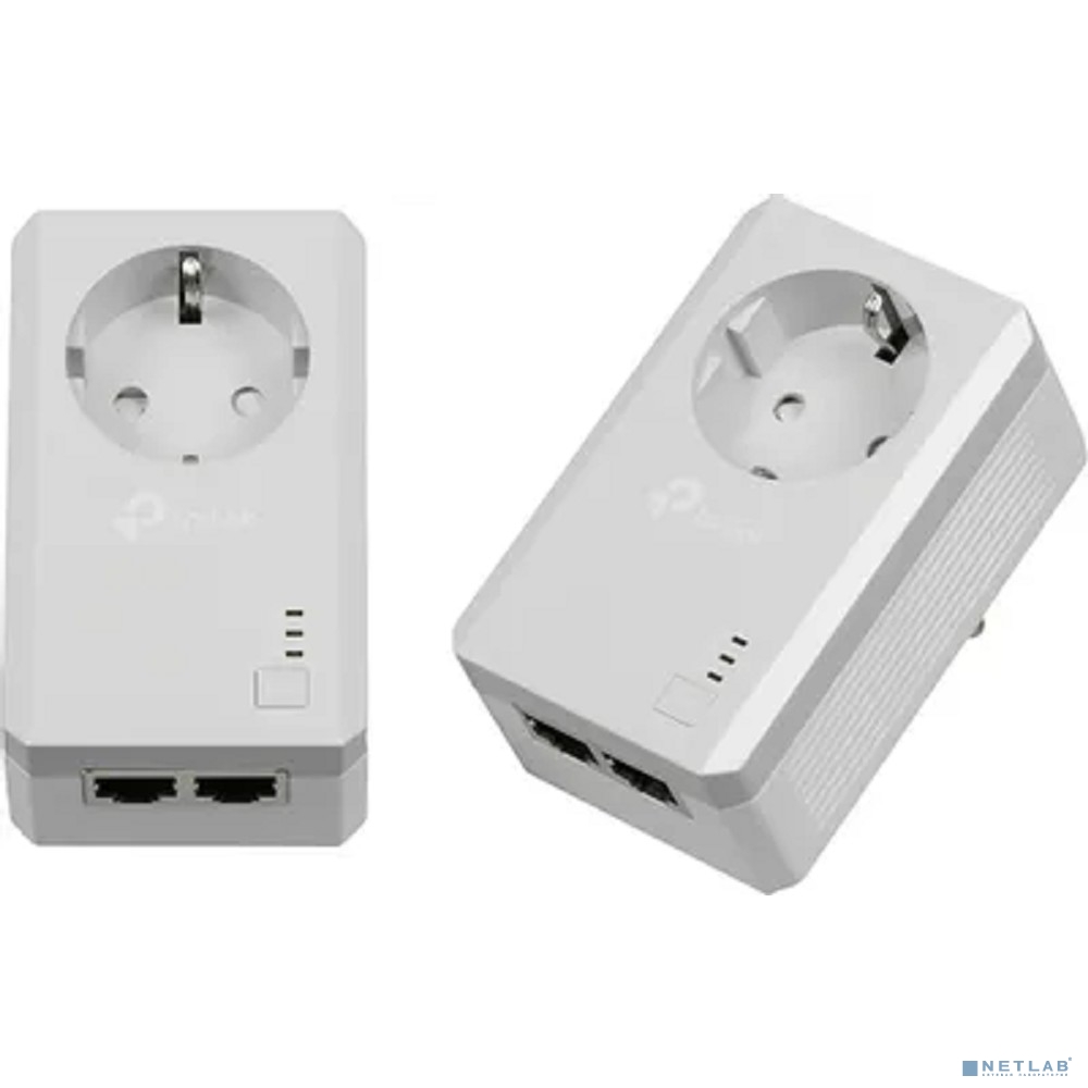 TP-Link TL-PA4020P KIT AV600 Комплект 2-портовых адаптеров Powerline со встроенной розеткой