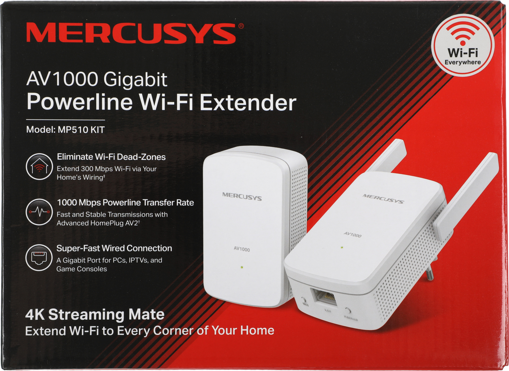 Mercusys MP510 KIT AV1000 Комплект гигабитных Wi-Fi адаптеров Powerline