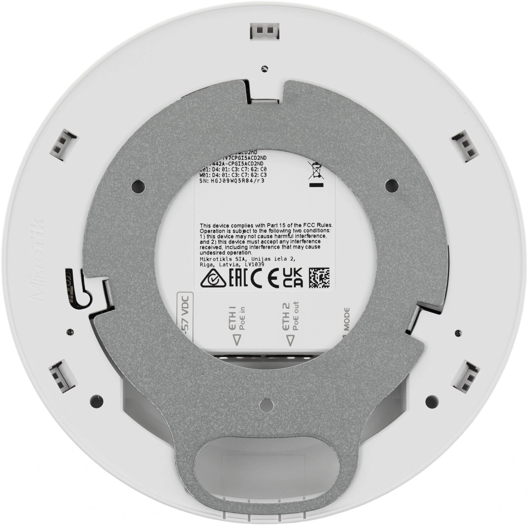 MikroTik RBcAPGi-5acD2nD Беспроводная точка доступа cAP ac, 2.4/5ГГц, 802.11ac, 2х10/100/1000 MikroTik RBcAPGi-5acD2nD Беспроводная точка доступа cAP ac, 2.4/5ГГц, 802.11ac, 2х10/100/1000