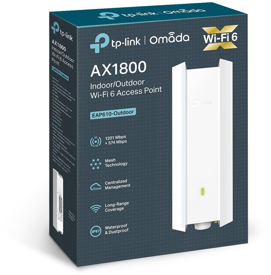TP-Link EAP610-Outdoor Точка доступа Wi-Fi AX1800 для улицы и помещений