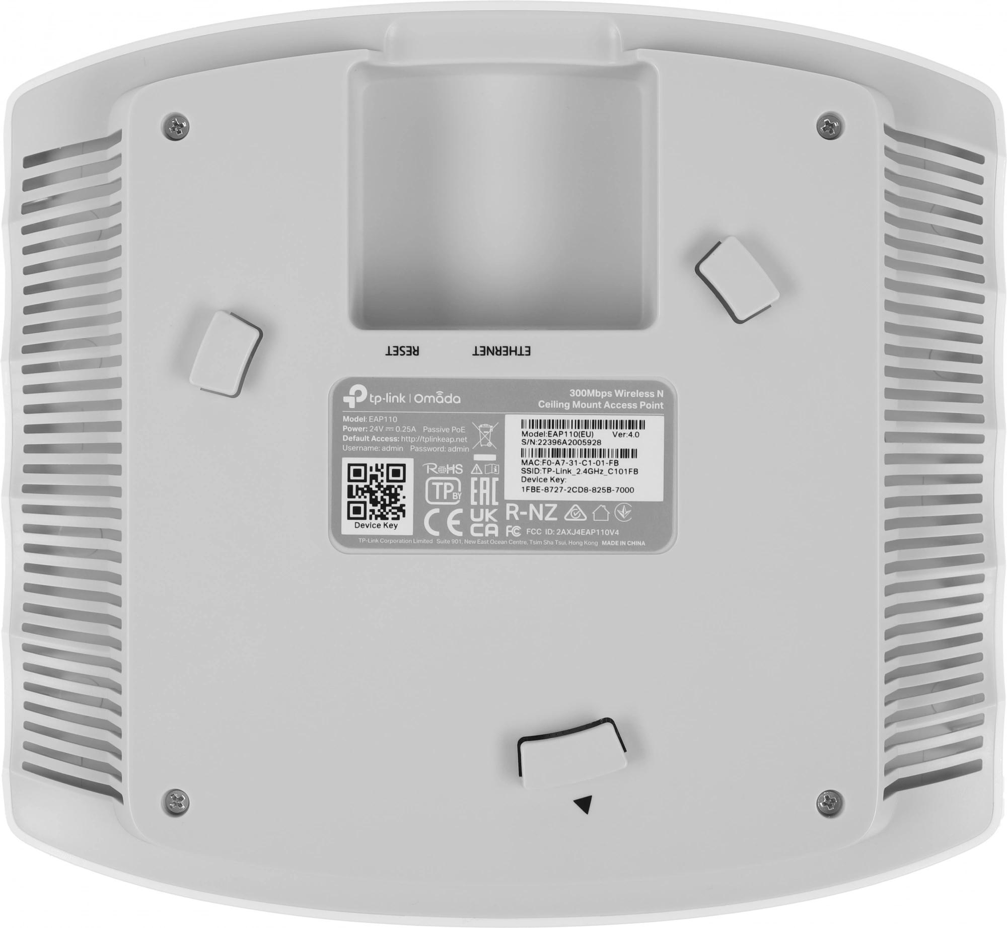 TP-Link EAP110 Потолочная точка доступа Wi-Fi N300