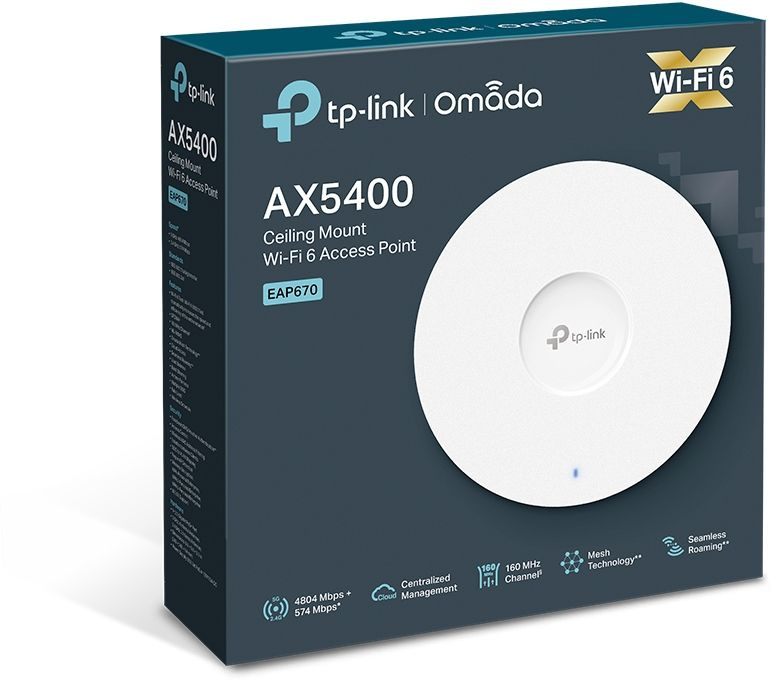 TP-Link EAP670 Потолочная точка доступа Wi-Fi AX5400 TP-Link EAP670 Потолочная точка доступа Wi-Fi AX5400