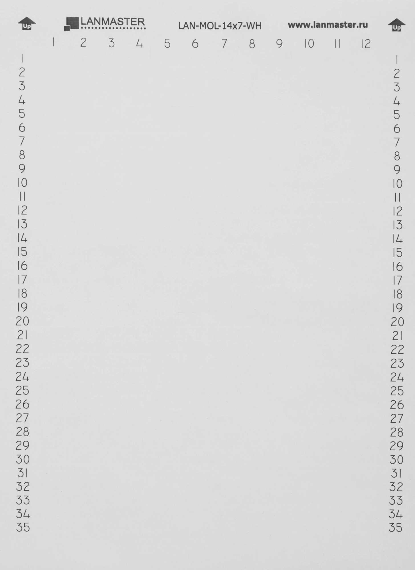 LANMASTER LAN-MOL-14X7-WH