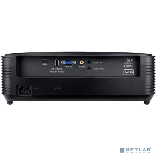 Optoma DS320 Проектор {DLP, SVGA 800x600, 3800Lm, 22000:1, HDMI, 1x10W speaker, 3D Ready, lamp 15000hrs, Black, 3.01kg} [E9PX7D102EZ1]