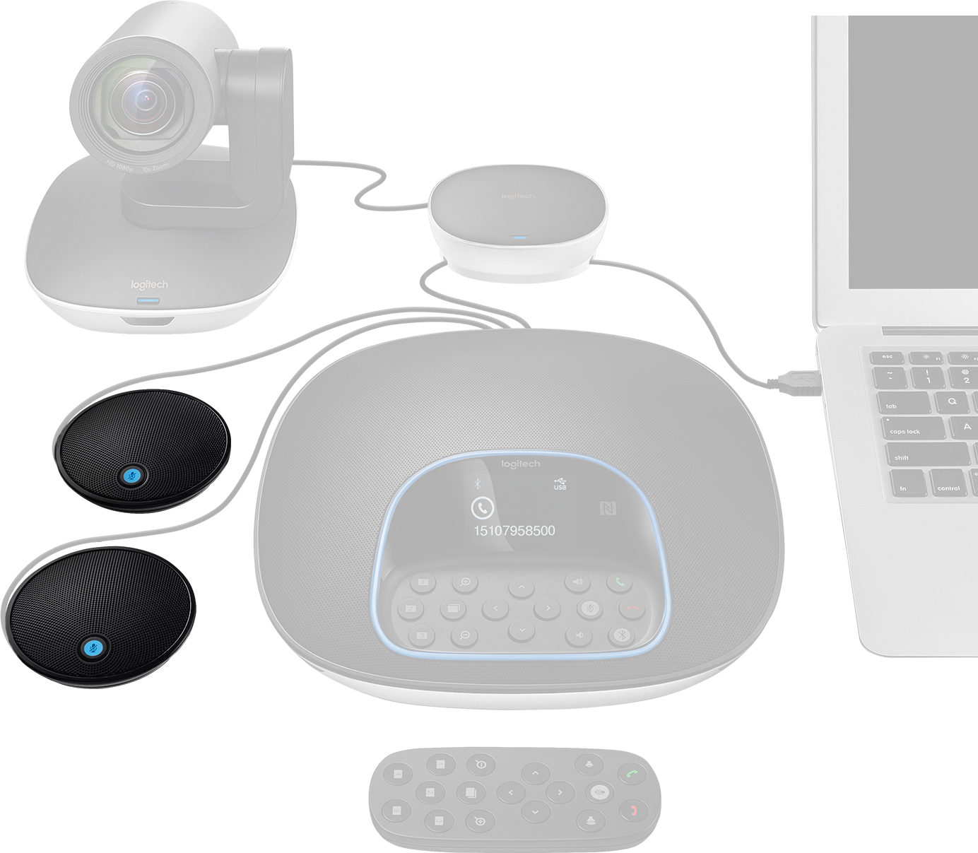 Logitech ConferenceCam Group [989-000171]  Микрофоны выносные проводные 2 шт