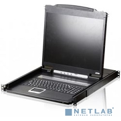 ATEN CL1000N-ATA-RG Консоль управления, для KVM-переключателей, электрон., 19&quot;, SVGA+KBD+MOUSE PS/­2, с KVM-шнуром PS/­2 1.8м., LCD экран 19&quot;, лат./­рус. клавиатура, (1280x1024;DDC2B)