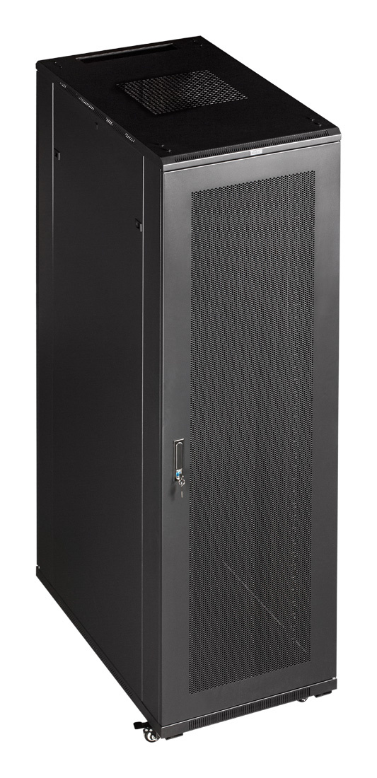 Шкаф коммутационный Lanmaster Business (TWT-CBB-27U-6X8-G1) напольный 27U 600x800мм пер.дв.стекл задн.дв.спл.стал.лист 2-хст. 2 бок.пан. 800кг черный IP20