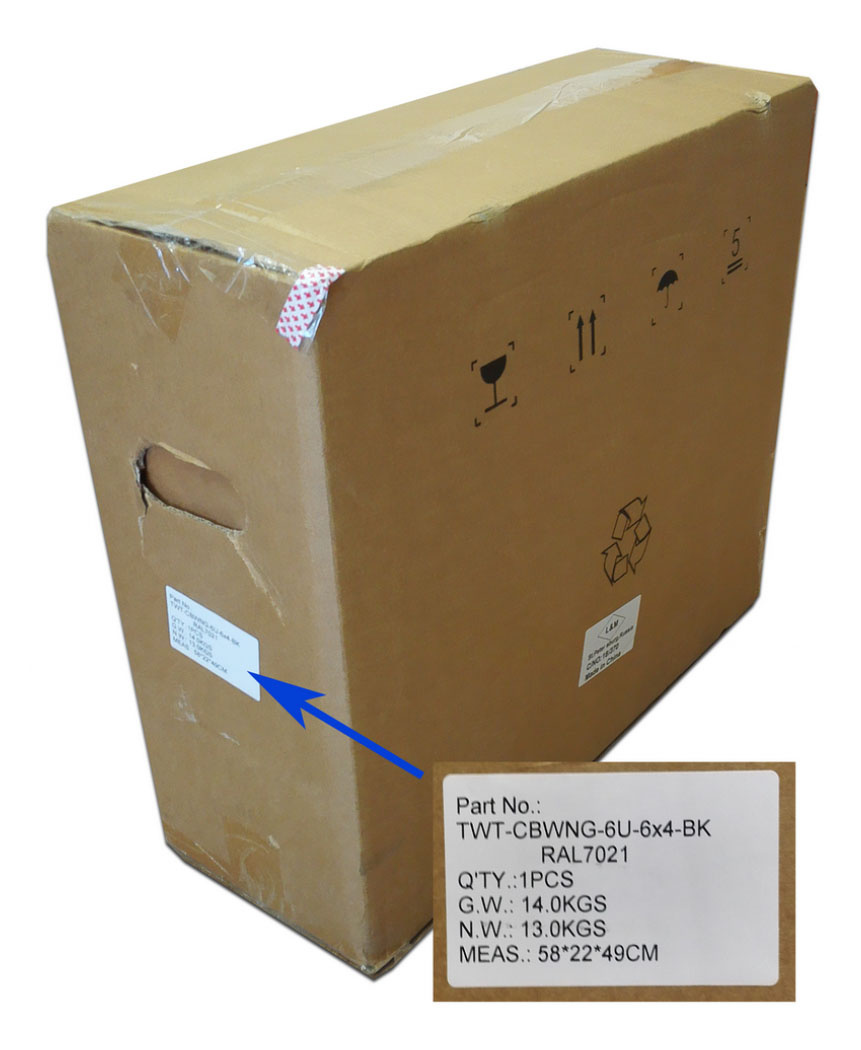 LANMASTER TWT-CBWNG-9U-6X6-BK