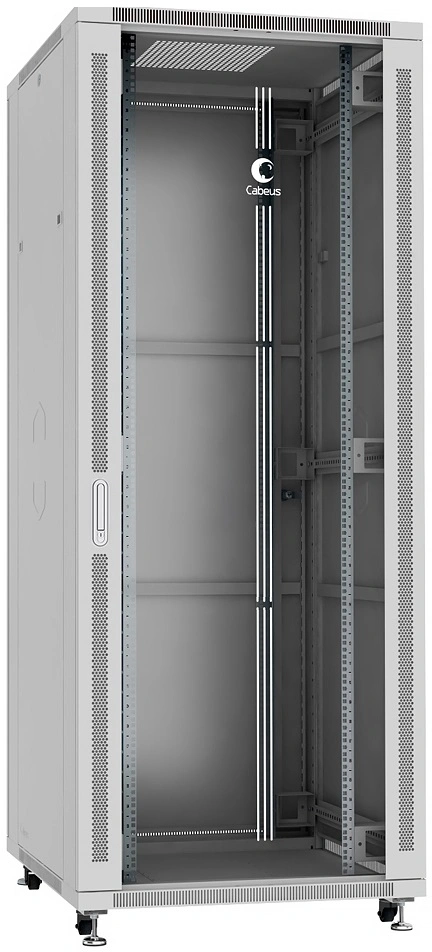 Cabeus SH-05C-42U80/100 Шкаф напольный 19", 42U 800x1000x2055mm (ШхГхВ) передняя стеклянная и задняя сплошная металлическая двери, ручка с замком, цвет серый (RAL 7035) Cabeus SH-05C-42U80/100 Шкаф напольный 19", 42U 800x1000x2055mm (ШхГхВ) передняя стеклянная и задняя сплошная металлическая двери, ручка с замком, цвет серый (RAL 7035)