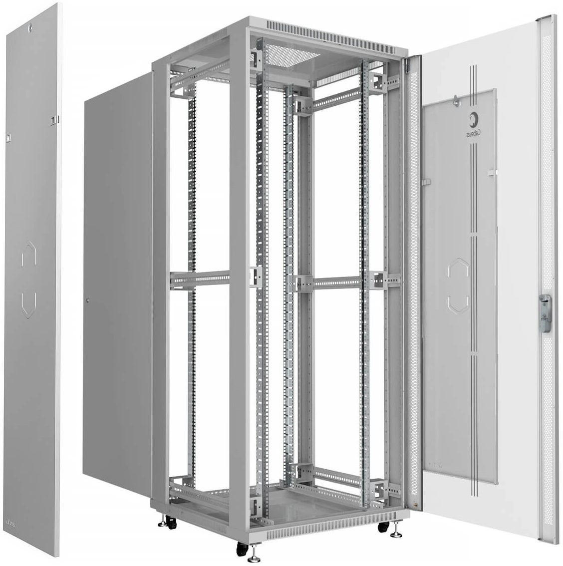 Cabeus SH-05C-42U80/100 Шкаф напольный 19", 42U 800x1000x2055mm (ШхГхВ) передняя стеклянная и задняя сплошная металлическая двери, ручка с замком, цвет серый (RAL 7035) Cabeus SH-05C-42U80/100 Шкаф напольный 19", 42U 800x1000x2055mm (ШхГхВ) передняя стеклянная и задняя сплошная металлическая двери, ручка с замком, цвет серый (RAL 7035)