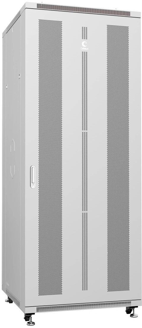 Cabeus ND-05C-42U80/100 Шкаф монтажный телекоммуникационный 19" напольный для распределительного и серверного оборудования 42U 800x1000x2055mm (ШхГхВ) передняя и задняя перфорированные двери, ручка с Cabeus ND-05C-42U80/100 Шкаф монтажный телекоммуникационный 19" напольный для распределительного и серверного оборудования 42U 800x1000x2055mm (ШхГхВ) передняя и задняя перфорированные двери, ручка с