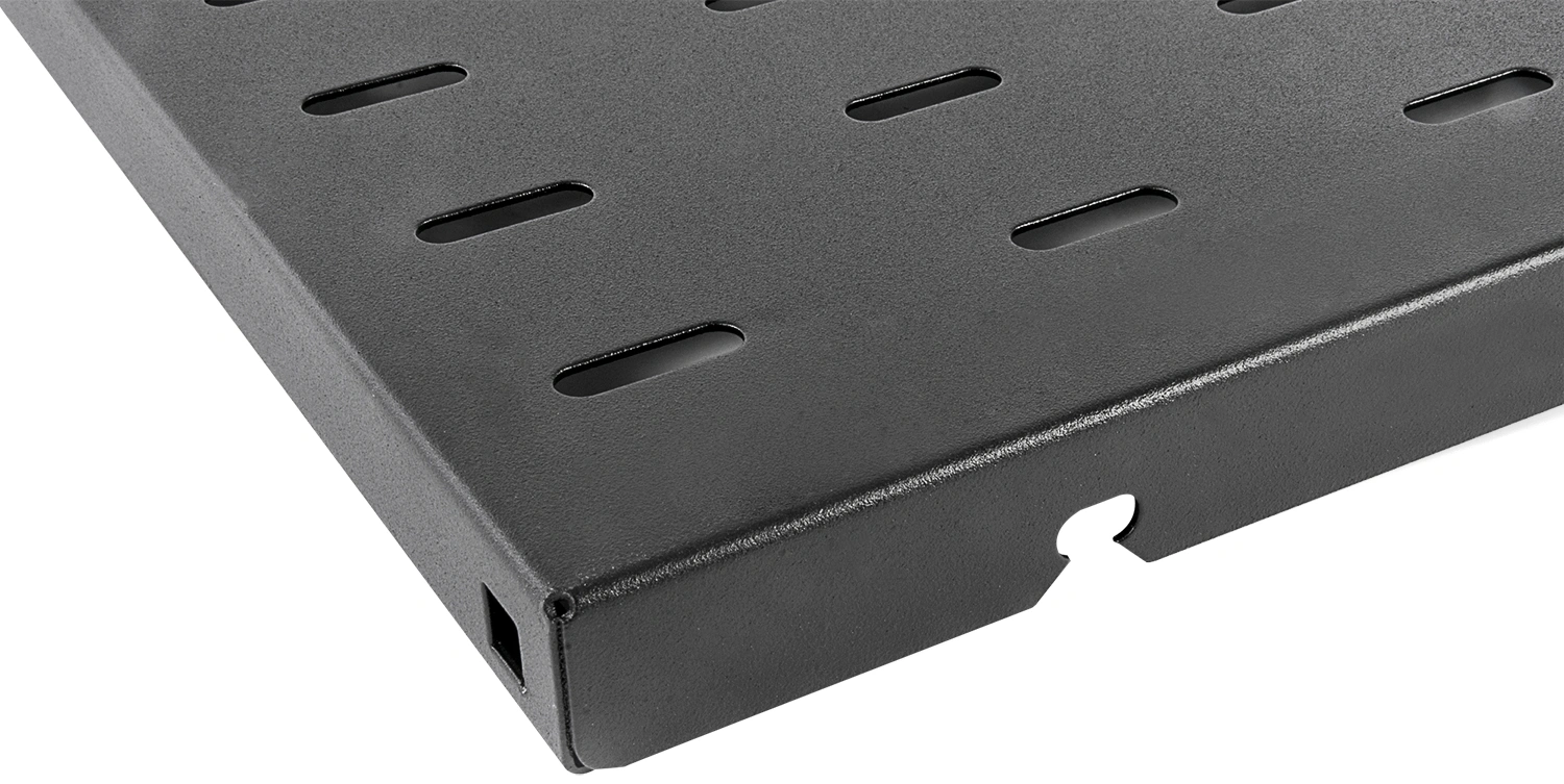 ЦМО Полка перфорированная, глубина 750 мм, цвет черный (СВ-75-9005)