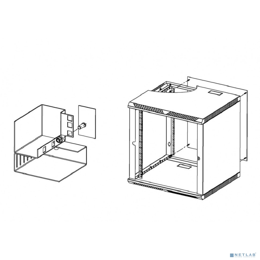 ЦМО Стенка задняя к шкафу ШРН, ШРН-Э и ШРН-М 6U в комплекте с крепежом (А-ШРН-6)