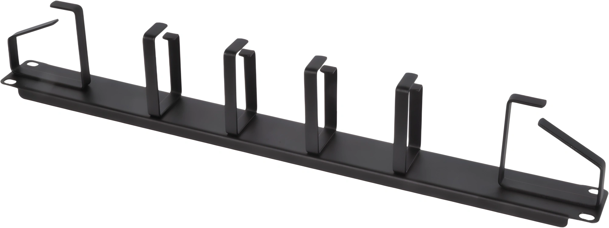 ЦМО Органайзер кабельный горизонтальный 19" 1U, 6 колец, цвет черный (ГКО-1-6-9005)