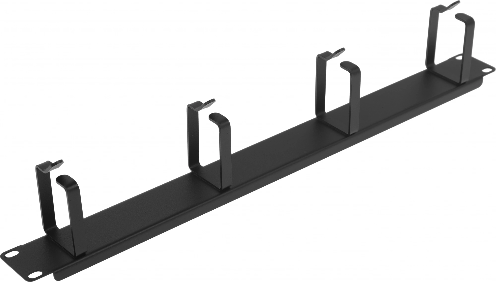 ЦМО Горизонтальный кабельный органайзер без окон 19" 1U, 4 кольца, черный (ГКО-4.62-9005)