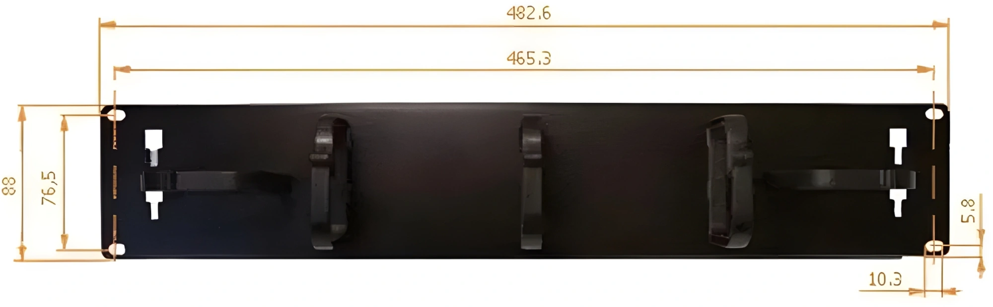 Lanmaster LAN-ORG-2U Кабельный органайзер Вертикальный Lanmaster LAN-ORG-2U односторонний кольца 2U шир.:19" глуб.:78мм