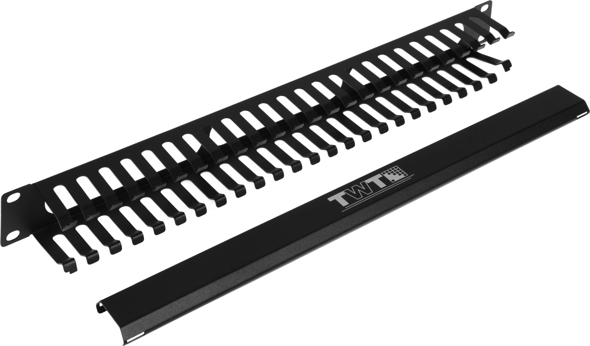 Lanmaster TWT-ORG/CV24-1U Кабельный органайзер 19" c крышкой на 24 порта, 1U