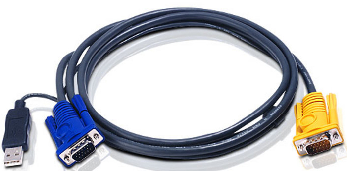 ATEN 2L-5202UP Шнур, монитор+клавиатура+мышь Intelligent CABLE HD15M/USBAM 1.8M