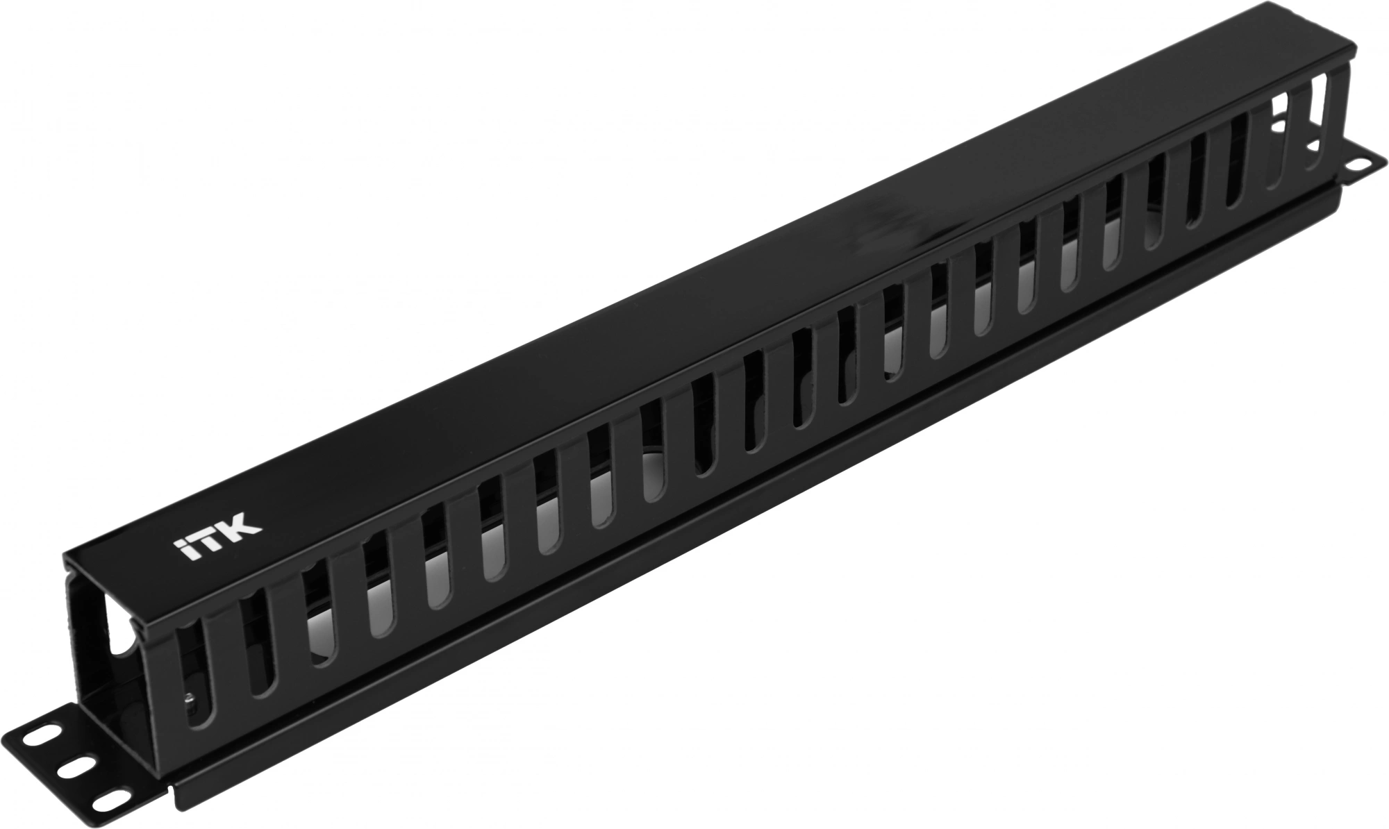 ITK CO05-1PC 19" пластиковый каб. органайзер с крышкой, 1U, чер CO05-1PC