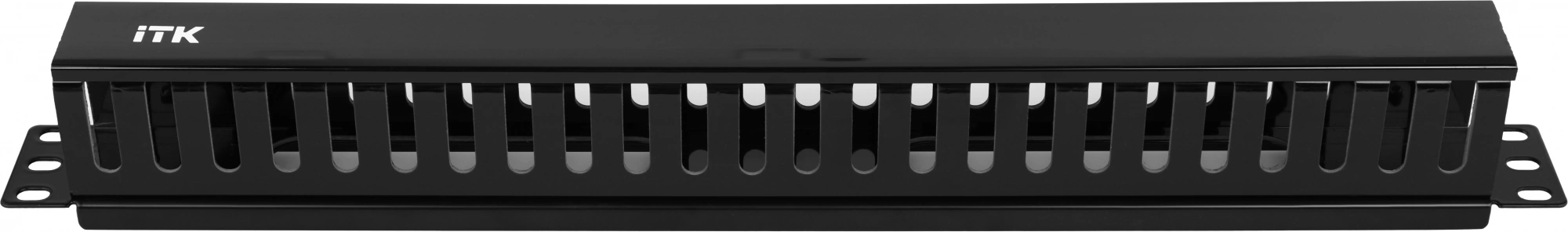 ITK CO05-1PC 19" пластиковый каб. органайзер с крышкой, 1U, чер CO05-1PC