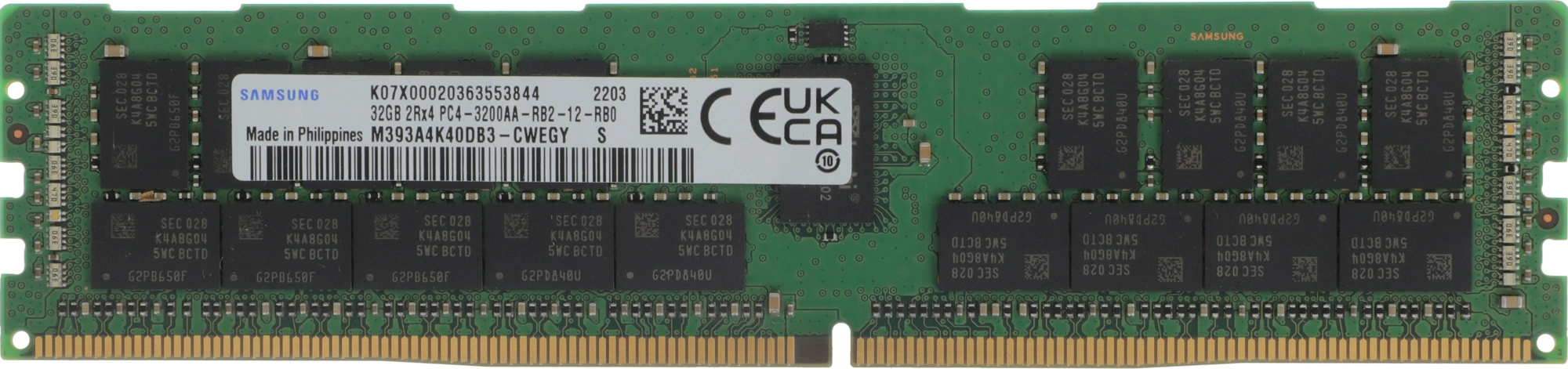 Samsung DDR4 32GB  RDIMM 3200MHz 1.2V M393A4K40DB3-CWE ECC Reg
