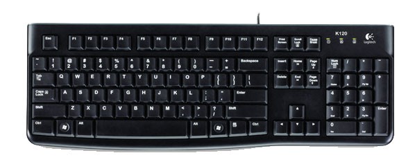 920-002522 Logitech Клавиатура K120 Black USB оригинальная заводская гравировка RU/LAT