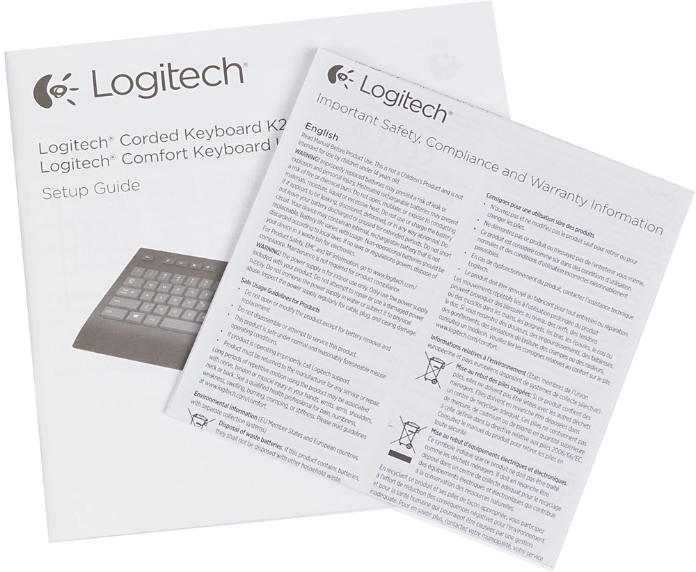 920-005215 Logitech Клавиатура K280E USB оригинальная заводская гравировка RU/LAT