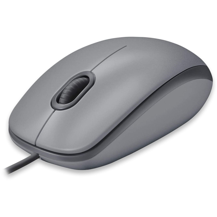 910-005490 Мышь Logitech M110 Silent (M110s) Mid Gray [бесшумная, оптическая, 1000dpi, USB, 1.8м]