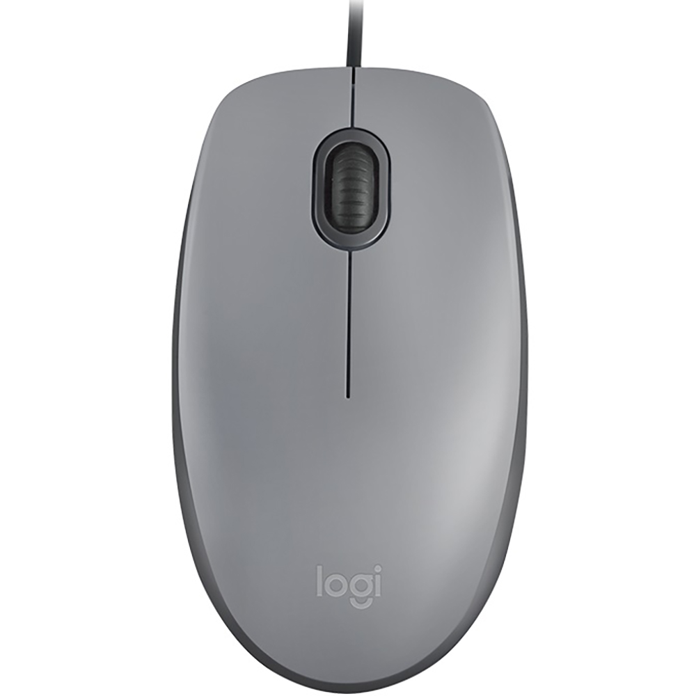 910-005490 Мышь Logitech M110 Silent (M110s) Mid Gray [бесшумная, оптическая, 1000dpi, USB, 1.8м]