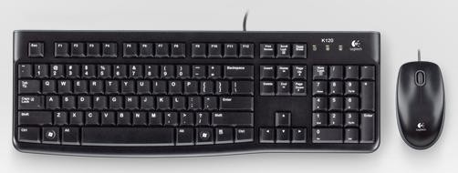 Клавиатура + мышь Logitech Desktop MK120 Black