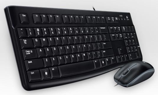 Клавиатура + мышь Logitech Desktop MK120 Black