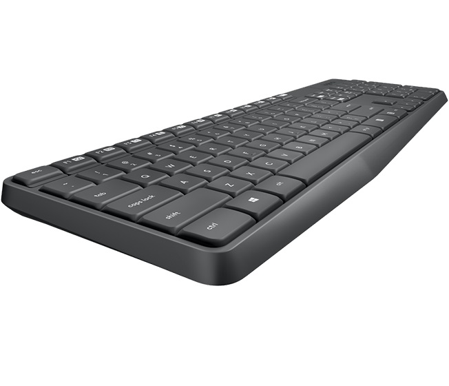 920-007948 Logitech Клавиатура + мышь MK235 GREY USB оригинальная заводская гравировка RU/LAT
