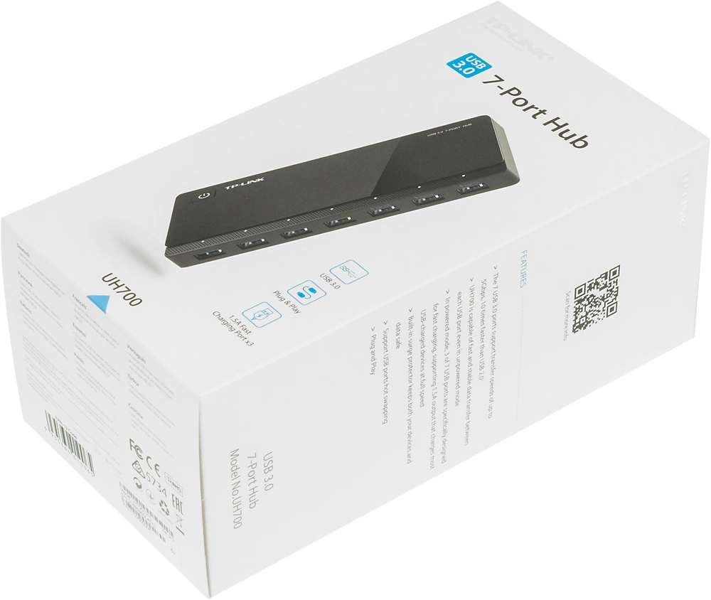 TP-Link UH700 7-портовый концентратор USB 3.0 TP-Link UH700 7-портовый концентратор USB 3.0