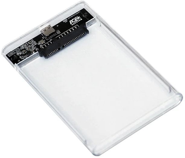Внешний корпус для HDD/SSD AgeStar 3UB2P4C SATA III пластик прозрачный 2.5&quot;