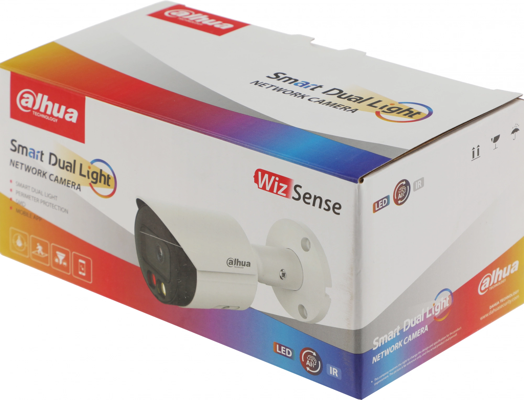 DAHUA DH-IPC-HFW2449SP-S-IL-0360B Уличная цилиндрическая IP-видеокамера SmartDualLight 4Мп, 1/2.9” CMOS, объектив 3.6мм, видеоаналитика, микрофон, ИК 30м, LED 30м, IP67, металл