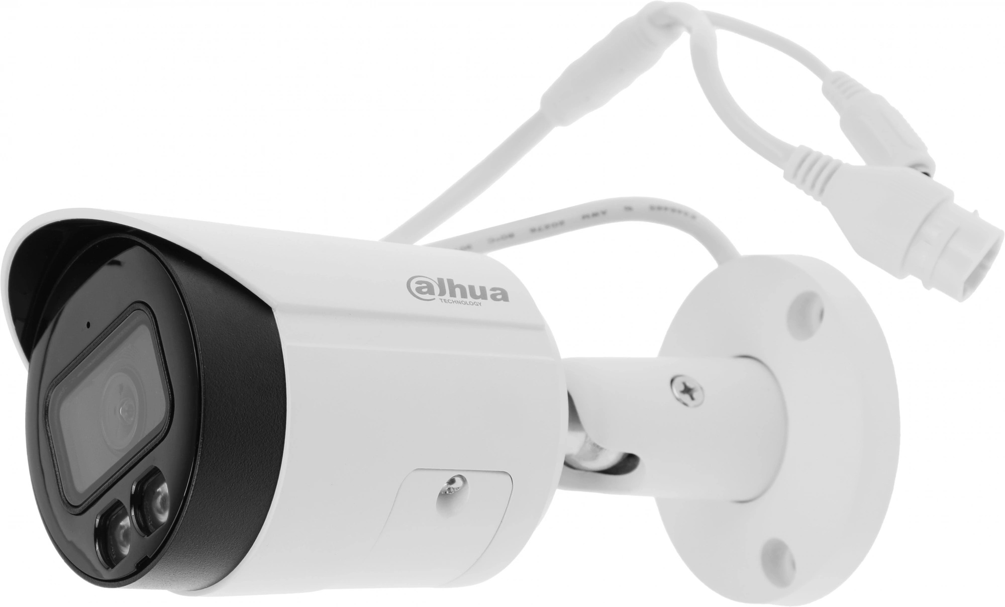 DAHUA DH-IPC-HFW2449SP-S-IL-0280B Уличная цилиндрическая IP-видеокамера SmartDualLight 4Мп, 1/2.9” CMOS, объектив 2.8мм, видеоаналитика, микрофон, ИК 30м, LED 30м, IP67, металл