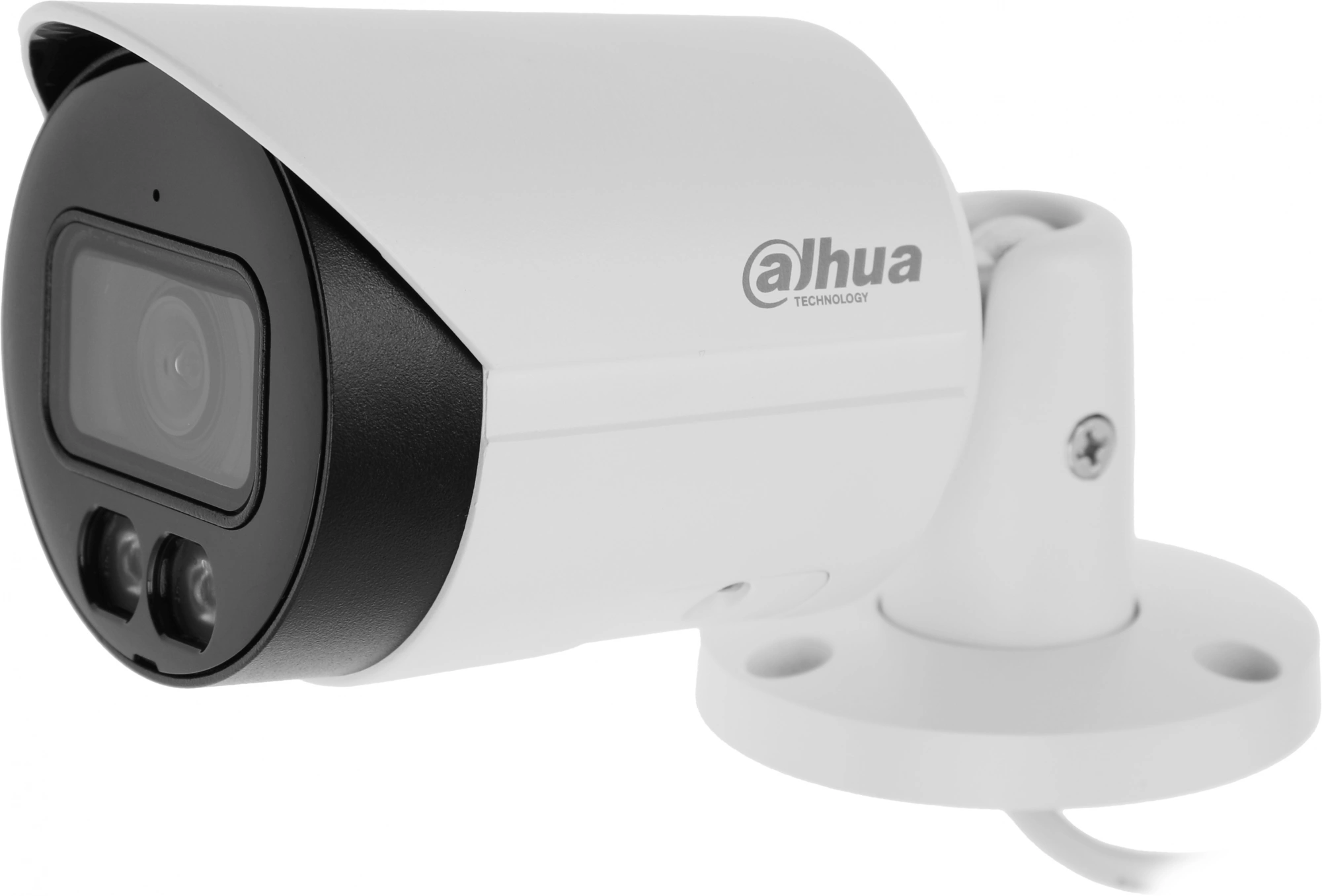DAHUA DH-IPC-HFW2449SP-S-IL-0280B Уличная цилиндрическая IP-видеокамера SmartDualLight 4Мп, 1/2.9” CMOS, объектив 2.8мм, видеоаналитика, микрофон, ИК 30м, LED 30м, IP67, металл