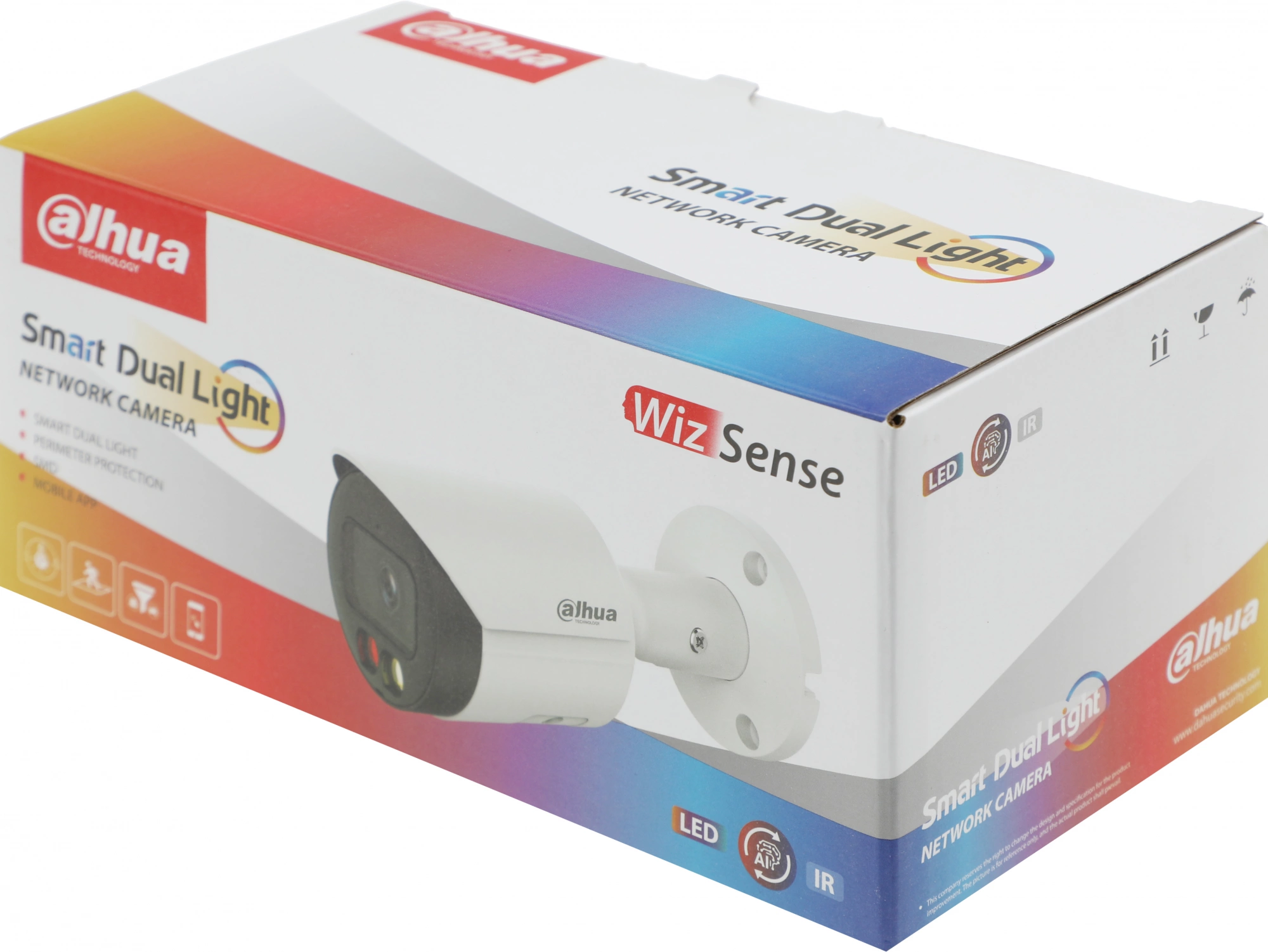 DAHUA DH-IPC-HFW2449SP-S-IL-0280B Уличная цилиндрическая IP-видеокамера SmartDualLight 4Мп, 1/2.9” CMOS, объектив 2.8мм, видеоаналитика, микрофон, ИК 30м, LED 30м, IP67, металл