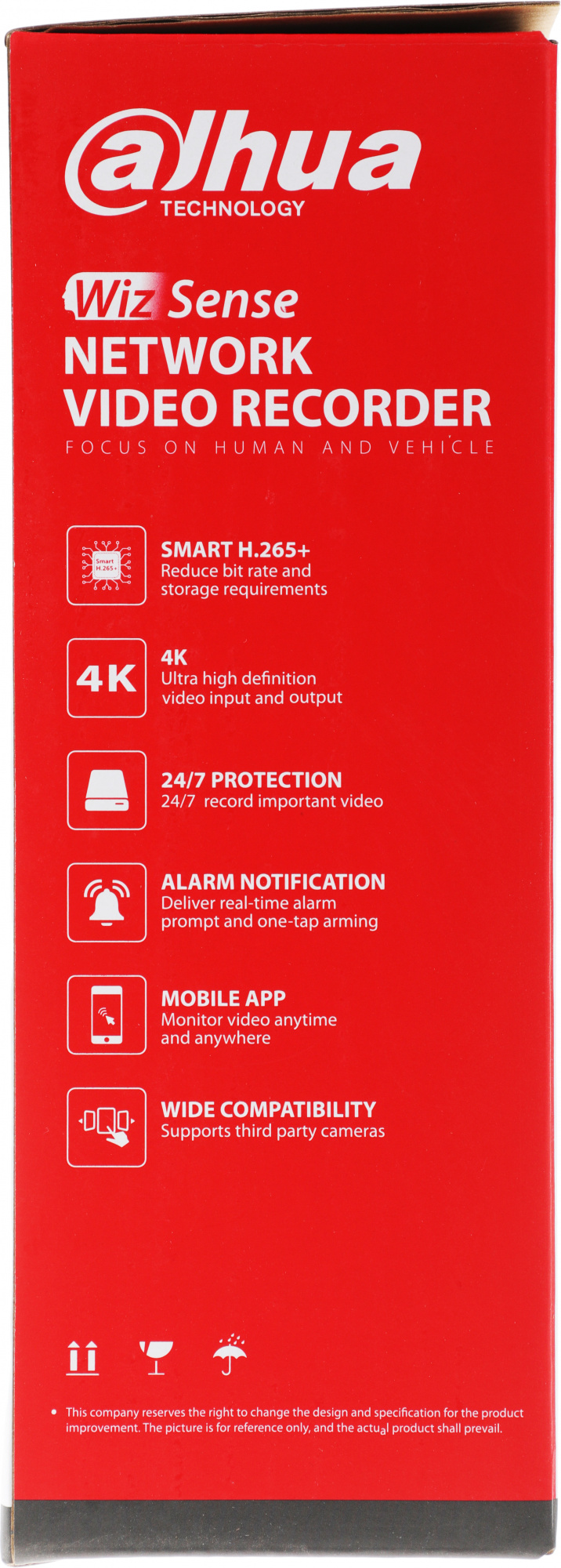 DAHUA DHI-NVR2108-I2 8-канальный IP-видеорегистратор 4K,  H.265+, видеоаналитика, входящий поток до 80Мбит/с, 1 SATA III до 10Тбайт