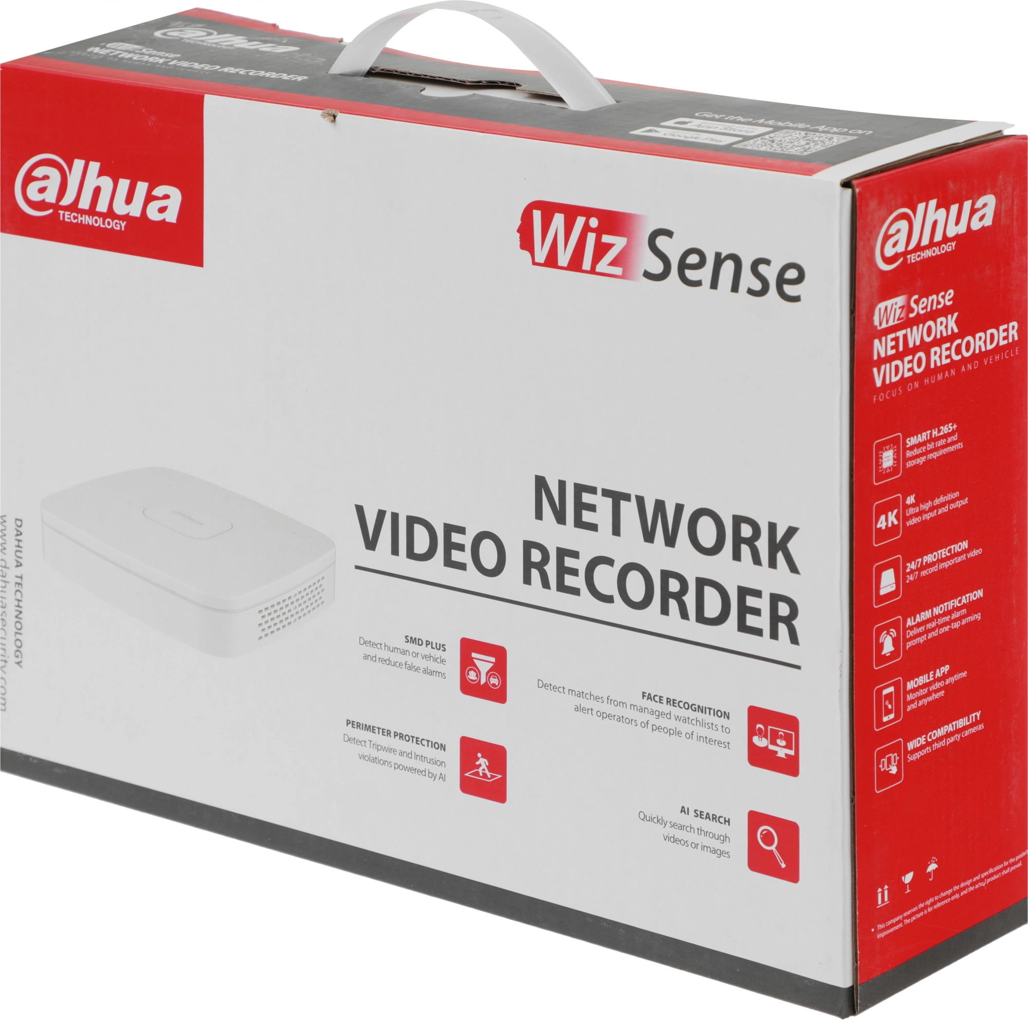 DAHUA DHI-NVR2104-I2 4-канальный IP-видеорегистратор 4K и H.265+, видеоаналитика, входящий поток до 80Мбит/с, 1 SATA III до 10Тбайт