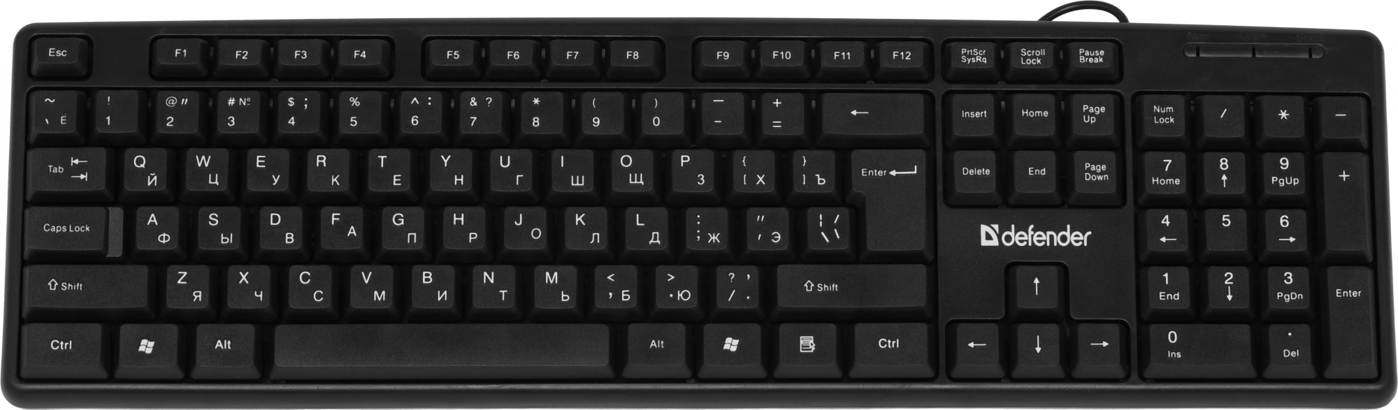 Defender Клавиатура  Element HB-520 Black USB [45522] {Проводная, 108кн.+ 3доп.}