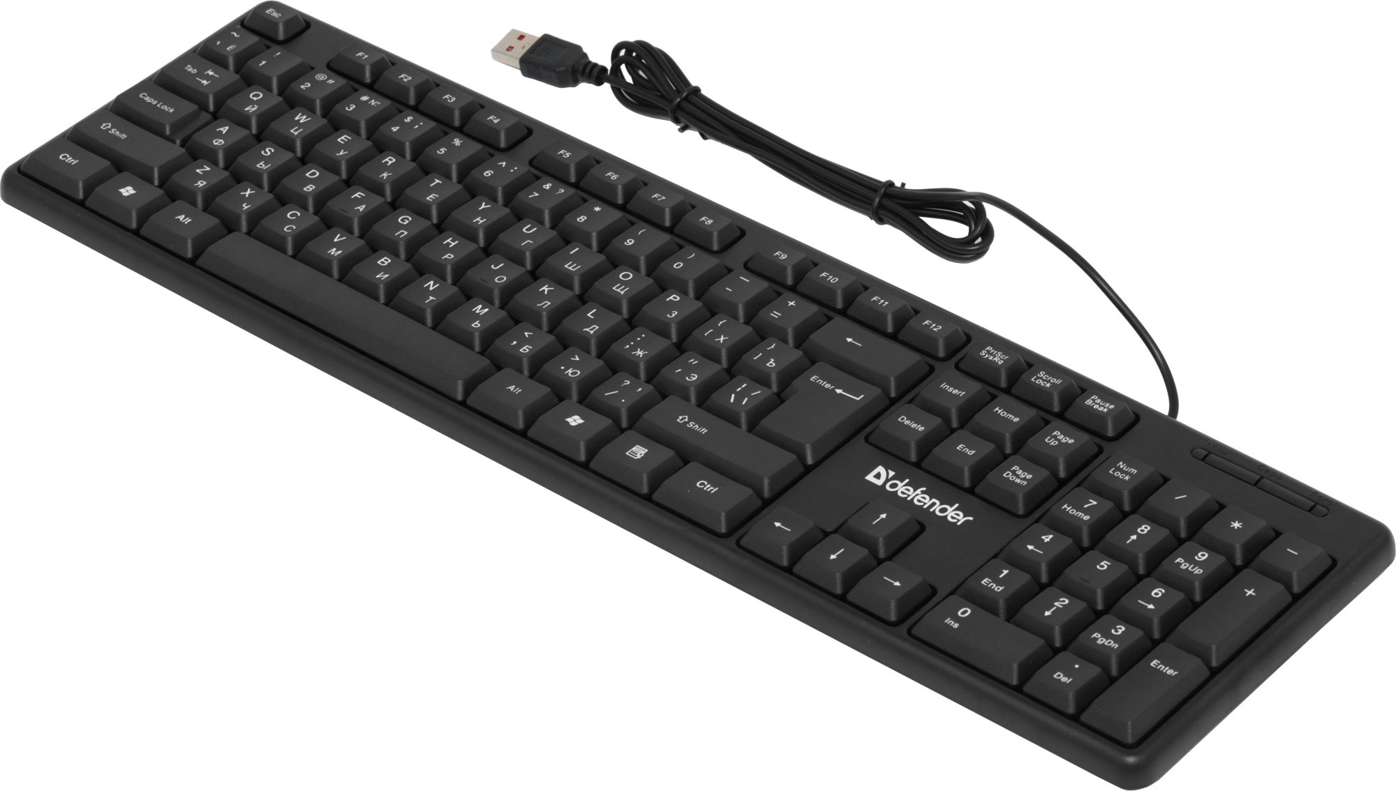 Defender Клавиатура  Element HB-520 Black USB [45522] {Проводная, 108кн.+ 3доп.}